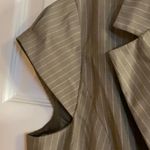 Ann Taylor Women's Short Cap Sleeve 1 Button Blazer Jacket Striped Photo 3