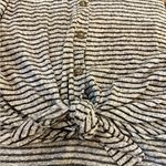 Lime n Chili Striped Gray Button-Up Women Sweater Photo 3