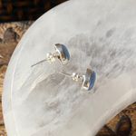 Blue Kyanite Sterling Gemstone Stud Earrings Photo 4
