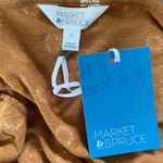 Market & Spruce New Floral Print Linen Blend Lace Trim Tank Top Brown Size Large Photo 9