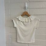 Aritzia  Wilfred Danette Ruffle Cropped Ribbed T-Shirt Photo 3