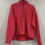 Sweaty Betty  Rest Up Sweatshirt Tulip Red 1/4 Zip Pullover Textured US 12 Photo 0
