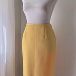 Le Suit Vintage ‘00s  Yellow Textured Pencil Midi Skirt Photo 2