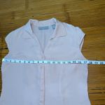 Kate Hill  Petite 100% Silk Button Down Sleeveless Top Blouse Shirt‎ Pink Photo 7