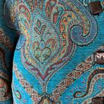 New Direction Vintage 80s Paisley Brocade Cotton Blazer Size 6 EUC Photo 3