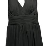 Aidan Mattox Sz 2 Black V Neck Halter Cocktail Party Dress Above Knee Sleeveless Photo 5