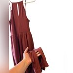 BCBGeneration  Burgundy Draped Jumpsuit Sz small Photo 3