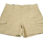 Eddie Bauer Cargo Pocket Shorts Khaki Beige Women's Size 10 Stretch Photo 0