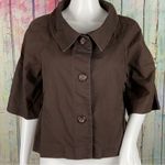 Tex by Max Azria Brown Cropped Blazer Jacket Size Medium Photo 3