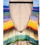 LIVE Womens Swimsuit Blue One Piece Sunset Beach Graphic Open Back Petite Small Photo 8