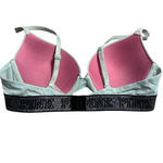 Victoria's Secret PINK Wear Everywhere Pushup Bra Size 36C Sparkle Underwire Blue Photo 1