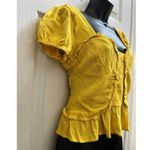 Line and Dot  Crepe Elena Front Ruffle Back Smocked Detail Coquette Top Medium Photo 5