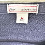 Gap Womens Quilted Moto Knit Jacket M Navy Faded Zip Cuffs Collarless Bikercore Photo 6