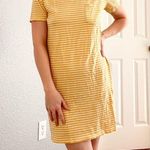 Everlane Yellow Striped Tee Shirt Dress Photo 1