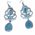 Costume Silvertone Boho Blue Jewelry Photo 1