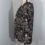 Mossimo Supply Co Tribal Aztec Print Blouse Cream and Black L Size L Photo 1