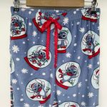 Disney Stitch Christmas Pajama Pants Women Small Fleece Jogger with Pockets Photo 4