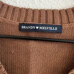 Brandy Melville  Brown Cropped Sweater Vest Top Academia Knit Small Photo 1