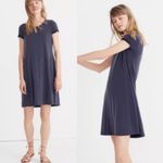 Madewell Navy Sandwashed Drapey Swingy Short Sleeve Relaxed Tee Dress Photo 2