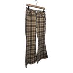 Forever 21 Wide Leg Plaid Flare Pants Sz 29 Stretch Photo 2