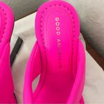 Good American Neon Pink Cinderella Lucite Wedge Heel Thong Scuba Womens Size 4 Photo 7