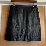 Valerie Stevens Valerie Steven’s Petites Women’s Black Leather Mini Skirt - Back Pocket Size:10P Photo 0
