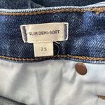 Madewell SZ 25 Slim Demi-Boot Jeans Zip-Fly Mid-Rise Whiskered Stretch Pockets Photo 8