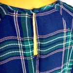 Krazy Kat  PLAID PEPLUM TOP BLOUSE TIE KNOT FRONT L Photo 7