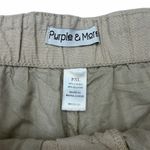Beige Khaki Linen Blend Button Front Skort Womens Petite XL Tan Size undefined Photo 5