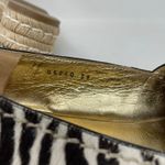 Prada  Zebra Print Calf Hair Espadrilles Slip On Platform Open Toe Shoes 39 9 Photo 13