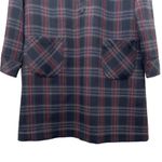 Uniqlo Navy Maroon Plaid Flannel Swing Oversized Shirt Dress Women’s Size Large Photo 12