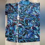 Nike Vintage 90s  Fit Colorful‎ Swirl Printed 1/2 Zip Long Sleeve Fleece Jacket S Photo 9