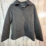Lauren Ralph Lauren Quilted Jacket | Black | Faux Leather Trim | Snap | Size M Size M Photo 0