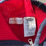 Vintage 90s Americana Ugly Christmas Sweater Cardigan Zipper Front Red Size L Photo 1