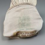 Christian Dior Rare 60s Vintage  Leather Gloves Silk Lined Sz Small Ivory Cream Photo 4