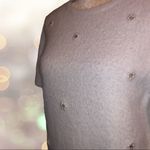 Elle  white fluffy sweater with nice Embellishment Photo 3