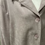 Jessica Holbrook Easy Care Lilac Crushed Velvet Jacket Button Down Long Sleeve Purple Size L Photo 6