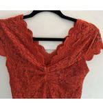 Women’s Ambiance Red Lace Dress W/lining Size S Photo 1