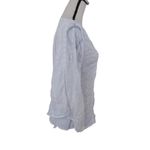 Nicole Miller Size Small S White Flowy Blouse Sheer V Neck Top Summer Boho Indie Photo 5