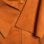 Y2K Vintage Anni Kuan 70s Style Faux Suede Jacket Orange Medium Orange Photo 2