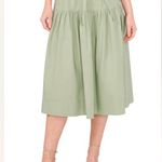 CeCe New with tags Women's Tie-Waist A-Line Midi Skirt Elegant Green Midi Photo 0