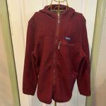 Patagonia maroon Retro Pile fleece Hooded Jacket full zip size XL Photo 1