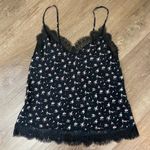 Victoria's Secret Victoria’s Secret Black Floral Camisole Lace Trim Cami Tank Top 90s Y2K ~ Size M Photo 3