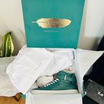 BUSCEMI Mid Sneaker, Women’s Italian Leather Hightop , Size 38 (Euro) Petrol NWT Green Photo 2