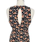 Free People  Floral Print Sweetheart Sleeveless Jersey Dress Black Size Medium Photo 5
