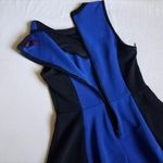 Material Girl Black And Blue Mesh Fit And Flare Dress Photo 4