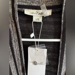 Simply Noelle NWT  Gray and Black Striped Cardigan Photo 4