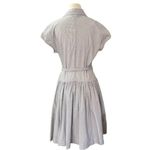 Norma Kamali  Belted Pinstripe Button Down Shirt Dress Size L Photo 4