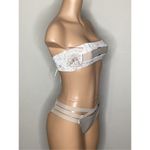 PilyQ New. PQ taupe and bone bandeau bikini. M-top/S-bottom. Retails $168 Photo 3