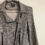 Market & Spruce  Heather Grey Elissa French Terry Moto Jacket. Size Medium Photo 3